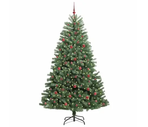 Mākslīgā Saliekamā Ziemassvētku Egle Zaļa 240 Cm Pvc Un Metāls Vidaxl