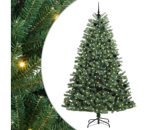 Mākslīgā Saliekamā Ziemassvētku Egle Zaļa 240 Cm Pvc Un Metāls Vidaxl