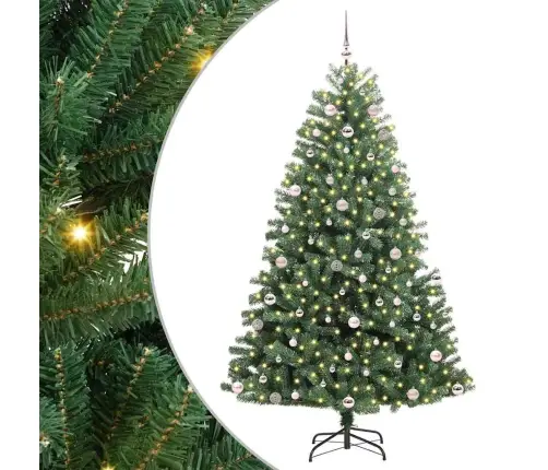 Dirbtinė Sulankstoma Kalėdų Eglutė Žalia 240 Cm Pvc Ir Metalas