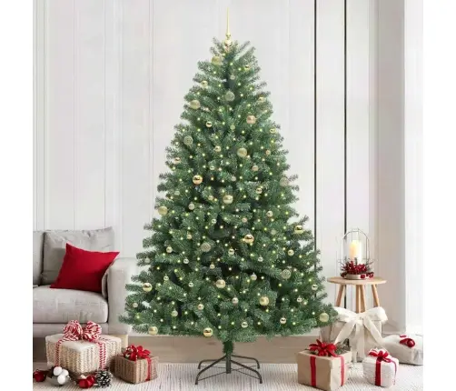 Kunstlik Kokkupandav Jõulupuu Roheline 240 Cm Pvc Ja Metall