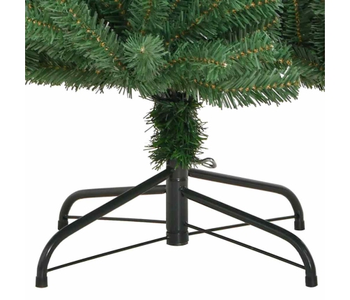 Dirbtinė Sulankstoma Kalėdų Eglutė Žalia 240 Cm Pvc Ir Metalas