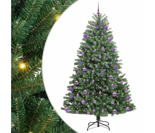 Mākslīgā Saliekamā Ziemassvētku Egle Zaļa 240 Cm Pvc Un Metāls Vidaxl