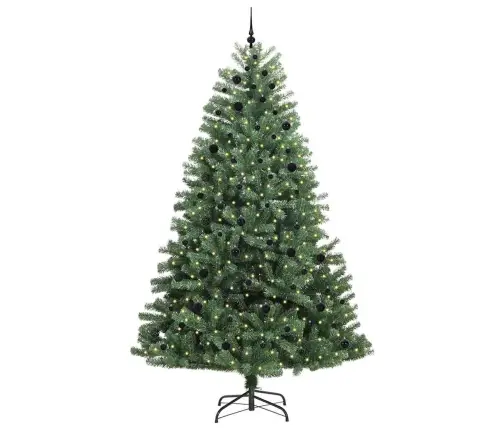 Mākslīgā Saliekamā Ziemassvētku Egle Zaļa 270 Cm Pvc Un Metāls Vidaxl