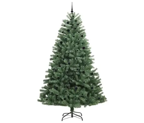 Mākslīgā Saliekamā Ziemassvētku Egle Zaļa 270 Cm Pvc Un Metāls Vidaxl