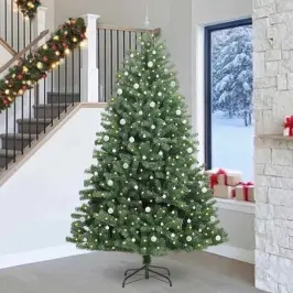 Dirbtinė Sulankstoma Kalėdų Eglutė Žalia 270 Cm Pvc Ir Metalas