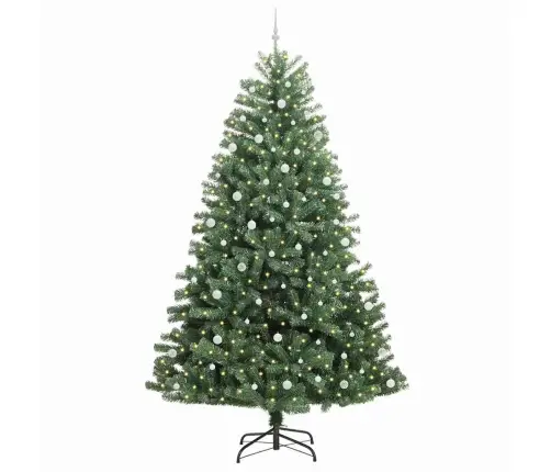 Dirbtinė Sulankstoma Kalėdų Eglutė Žalia 270 Cm Pvc Ir Metalas