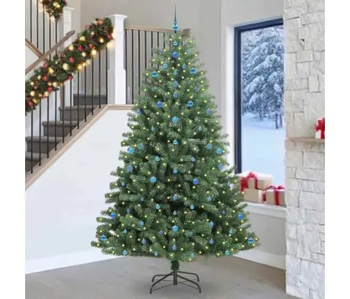 Kunstlik Kokkupandav Jõulupuu Roheline 270 Cm Pvc Ja Metall