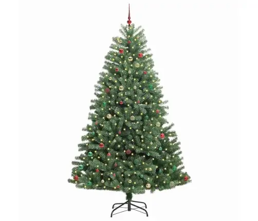 Dirbtinė Sulankstoma Kalėdų Eglutė Žalia 270 Cm Pvc Ir Metalas