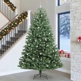 Mākslīgā Saliekamā Ziemassvētku Egle Zaļa 300 Cm Pvc Un Metāls Vidaxl