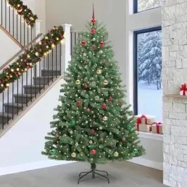 Mākslīgā Saliekamā Ziemassvētku Egle Zaļa 300 Cm Pvc Un Metāls Vidaxl