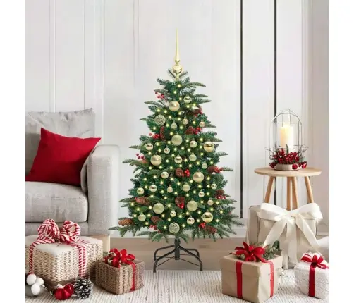 Dirbtinė Kalėdų Eglutė Žalia 120 Cm Pvc Ir Metalas Ir Plastikas