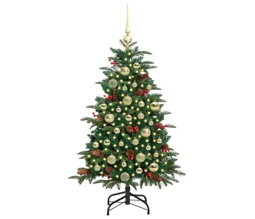 Dirbtinė Kalėdų Eglutė Žalia 120 Cm Pvc Ir Metalas Ir Plastikas