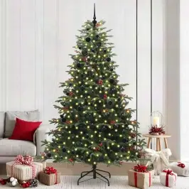Mākslīgā Ziemassvētku Eglīte Su 300 Led Ar Statīvu Zaļa 240 Cm Vidaxl