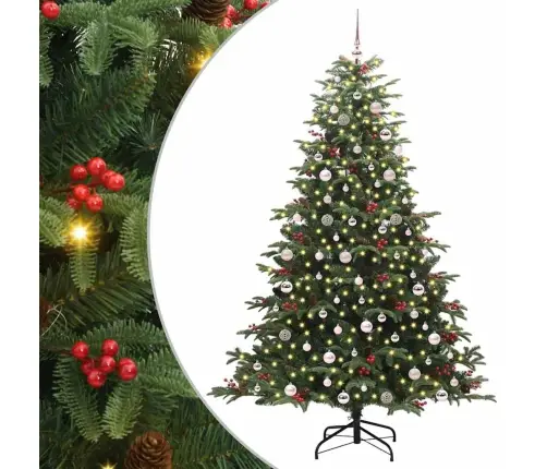 Tehisjõulupuu Roheline 240 Cm Pvc, Metall Ja Plastik