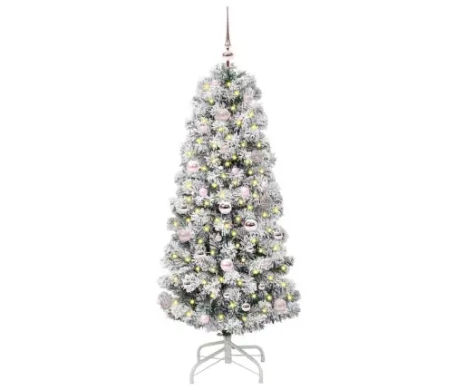 Mākslīgā Saliekamā Ziemassvētku Egle Zaļš Un Balts 150 Cm Pvc Vidaxl Mākslīgā Saliekamā Ziemassvētku Egle Zaļš Un Balts 150 Cm Pvc Vidaxl