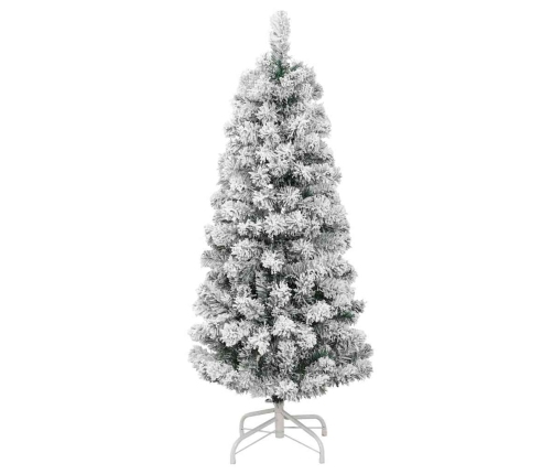 Mākslīgā Saliekamā Ziemassvētku Egle Zaļš Un Balts 150 Cm Pvc Vidaxl
