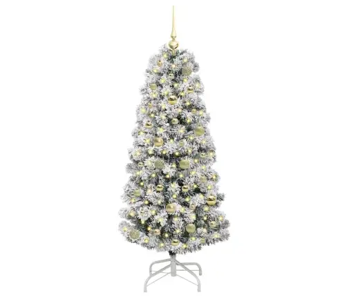 Kunstlik Kokkupandav Jõulupuu Roheline Ja Valge 150 Cm