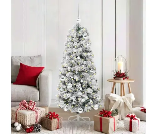 Kunstlik Kokkupandav Jõulupuu Roheline Ja Valge 150 Cm