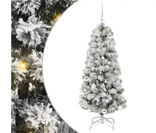 Kunstlik Kokkupandav Jõulupuu Roheline Ja Valge 150 Cm