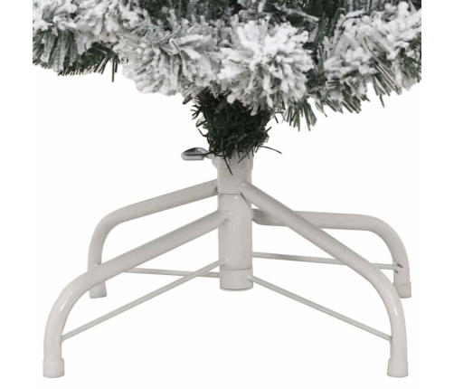 Mākslīgā Saliekamā Ziemassvētku Egle Zaļš Un Balts 150 Cm Pvc Vidaxl