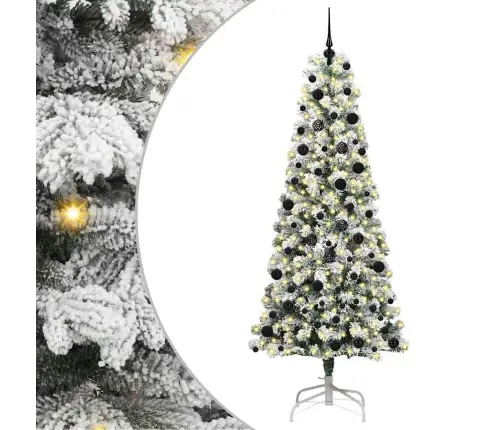 Dirbtinė Sulankstoma Kalėdų Eglutė Žalia Ir Balta 240 Cm
