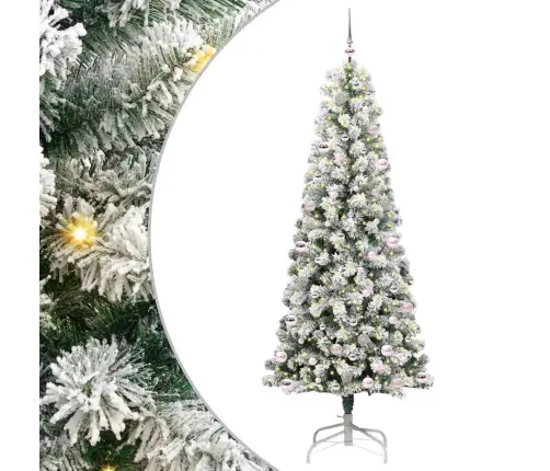 Kunstlik Kokkupandav Jõulupuu Roheline Ja Valge 240 Cm