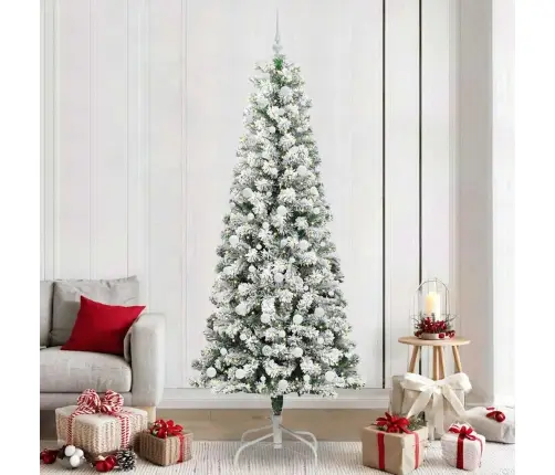 Dirbtinė Sulankstoma Kalėdų Eglutė Žalia Ir Balta 240 Cm