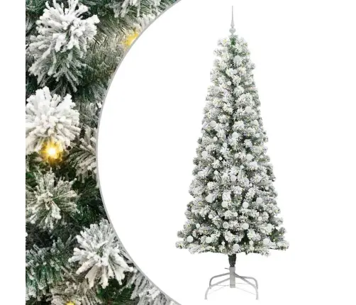 Dirbtinė Sulankstoma Kalėdų Eglutė Žalia Ir Balta 240 Cm