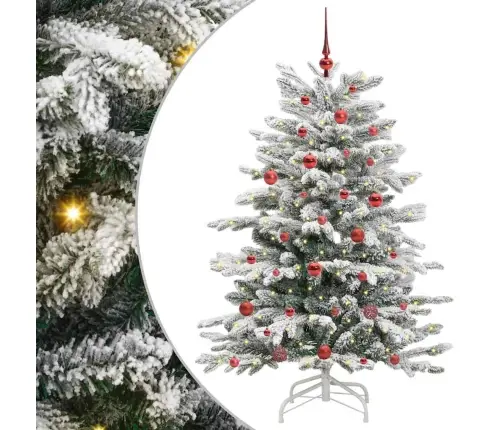 Mākslīgā Saliekamā Ziemassvētku Egle Balts 150 Cm Pe Un Pvc Vidaxl