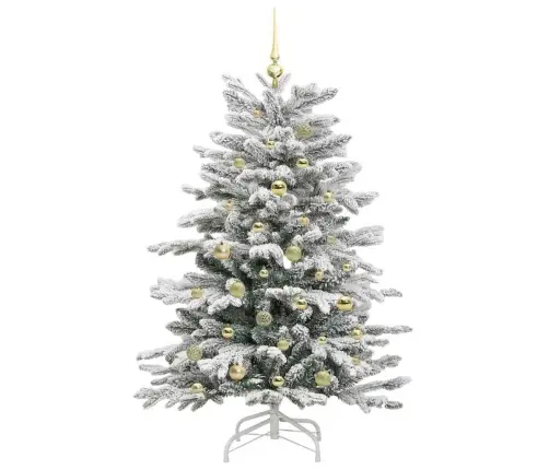 Mākslīgā Saliekamā Ziemassvētku Egle Balts 150 Cm Pe Un Pvc Vidaxl