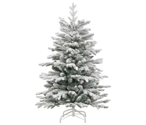 Mākslīgā Saliekamā Ziemassvētku Egle Balts 150 Cm Pe Un Pvc Vidaxl