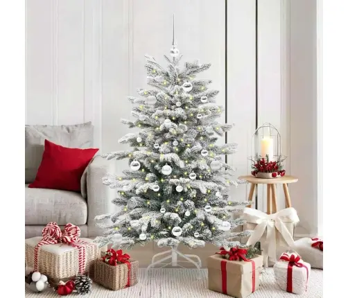Kunstlik Kokkupandav Jõulupuu Valge 150 Cm Pe Ja Pvc
