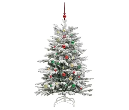 Mākslīgā Saliekamā Ziemassvētku Egle Balts 150 Cm Pe Un Pvc Vidaxl