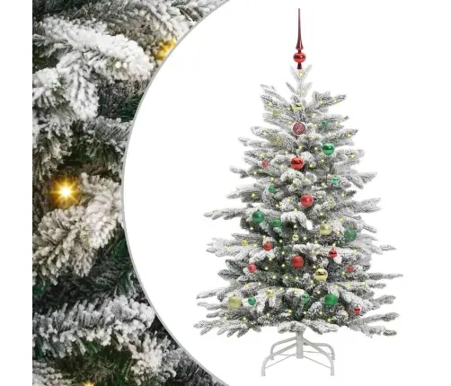 Mākslīgā Saliekamā Ziemassvētku Egle Balts 150 Cm Pe Un Pvc Vidaxl