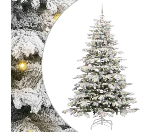 Mākslīgā Saliekamā Ziemassvētku Egle Balts 180 Cm Pe Un Pvc Vidaxl