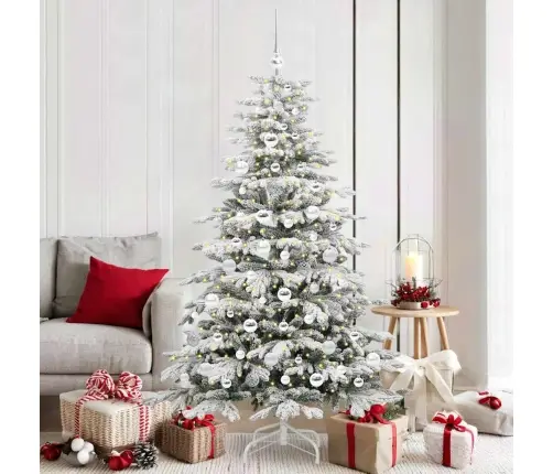 Kunstlik Kokkupandav Jõulupuu Valge 180 Cm Pe Ja Pvc