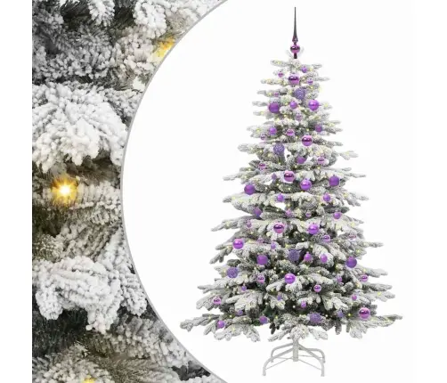 Mākslīgā Saliekamā Ziemassvētku Egle Balts 180 Cm Pe Un Pvc Vidaxl