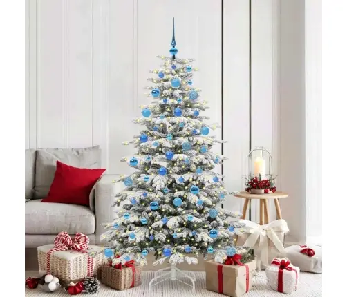 Mākslīgā Saliekamā Ziemassvētku Egle Balts 180 Cm Pe Un Pvc Vidaxl Mākslīgā Saliekamā Ziemassvētku Egle Balts 180 Cm Pe Un Pvc Vidaxl