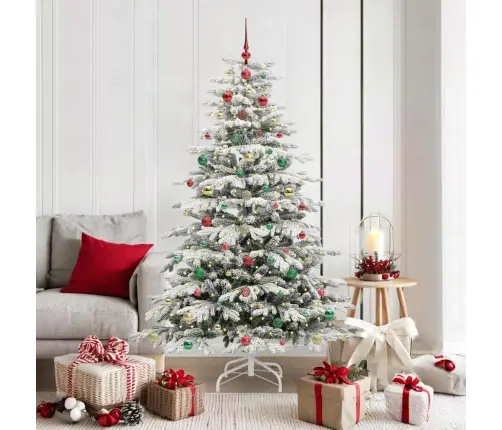 Kunstlik Kokkupandav Jõulupuu Valge 180 Cm Pe Ja Pvc Kunstlik Kokkupandav Jõulupuu Valge 180 Cm Pe Ja Pvc