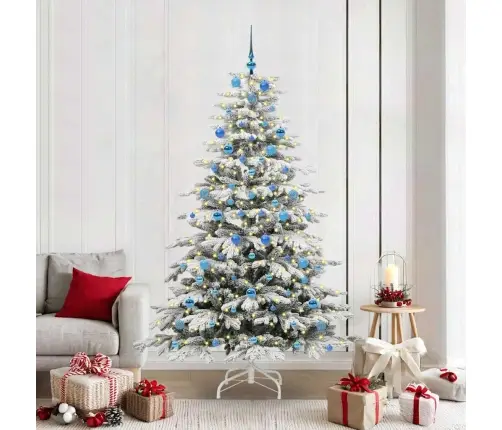 Kunstlik Kokkupandav Jõulupuu Valge 210 Cm Pe Ja Pvc Kunstlik Kokkupandav Jõulupuu Valge 210 Cm Pe Ja Pvc