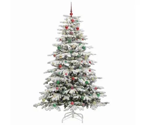 Dirbtinė Sulankstoma Kalėdų Eglutė Balta 210 Cm Pe Ir Pvc