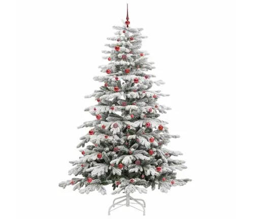 Mākslīgā Saliekamā Ziemassvētku Egle Balts 240 Cm Pe Un Pvc Vidaxl