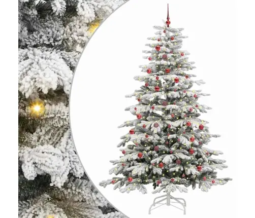 Mākslīgā Saliekamā Ziemassvētku Egle Balts 240 Cm Pe Un Pvc Vidaxl