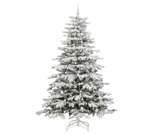 Dirbtinė Sulankstoma Kalėdų Eglutė Balta 240 Cm Pe Ir Pvc