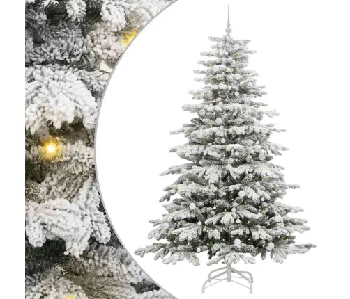 Dirbtinė Sulankstoma Kalėdų Eglutė Balta 240 Cm Pe Ir Pvc