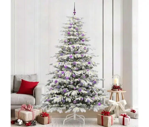 Dirbtinė Sulankstoma Kalėdų Eglutė Balta 240 Cm Pe Ir Pvc