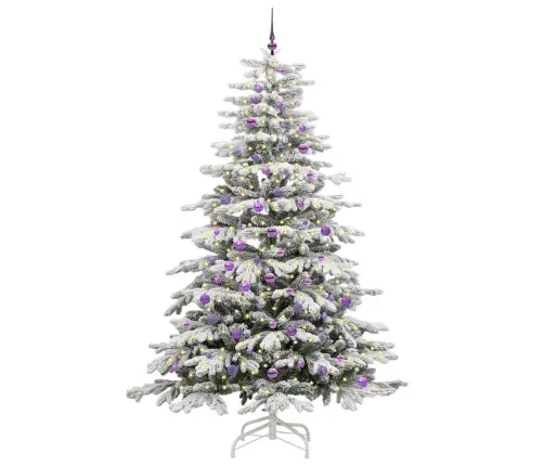 Dirbtinė Sulankstoma Kalėdų Eglutė Balta 240 Cm Pe Ir Pvc