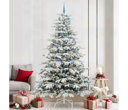 Kunstlik Kokkupandav Jõulupuu Valge 240 Cm Pe Ja Pvc