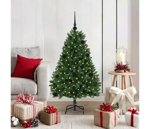 Tehisjõulupuu Koos 150 Led-Iga Roheline 120 Cm Pvc Ja Metall Tehisjõulupuu Koos 150 Led-Iga Roheline 120 Cm Pvc Ja Metall