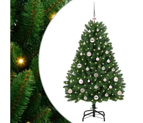 Mākslīgā Ziemassvētku Eglīte Zaļa 120 Cm Pvc Un Metāls Vidaxl